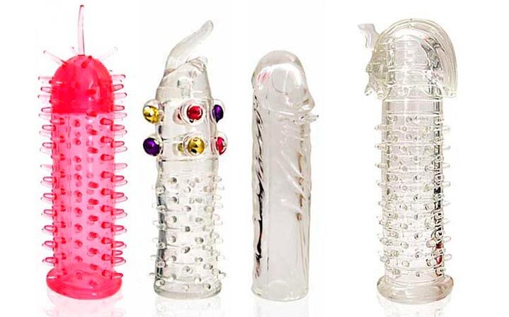 Varios anexos para a ampliación do pene durante o sexo